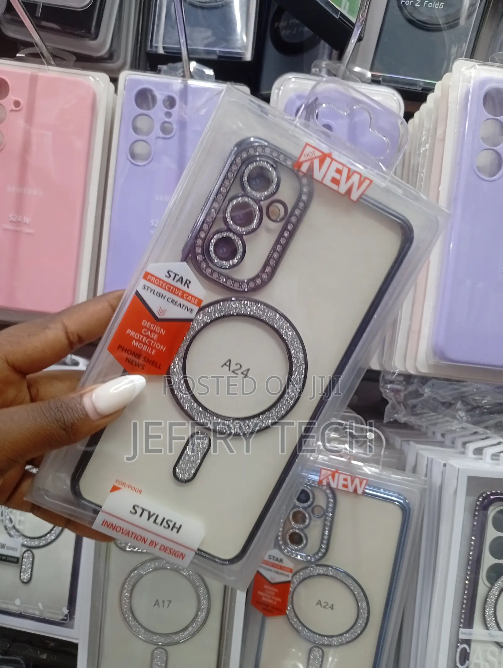 Samsung Galaxy A24 Stylish With a Decorative Ring on the Back Case