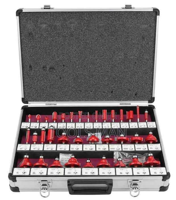 35 PCS Wood Router Bit Set With Aluminum Case. - main view