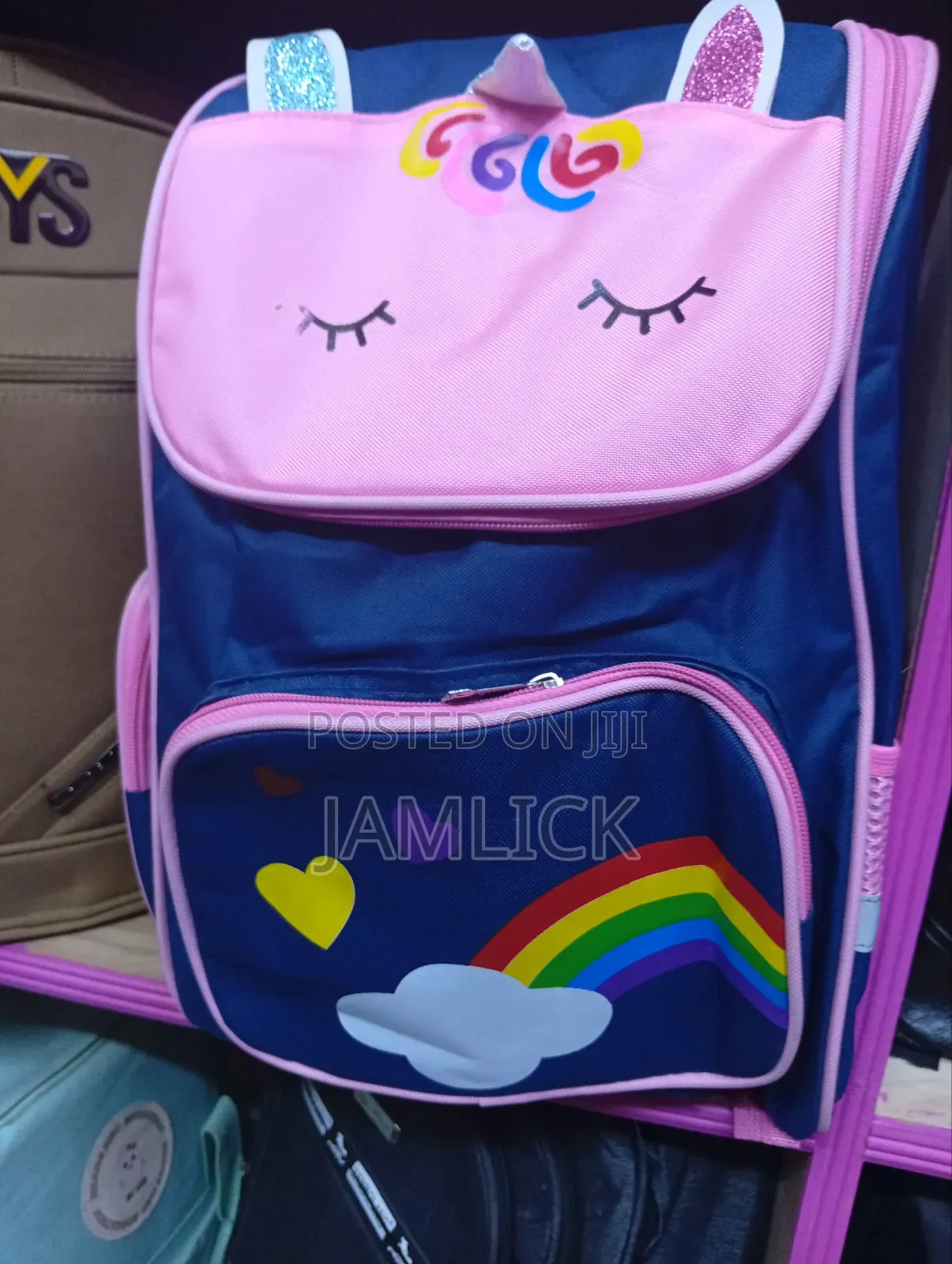 Multicoloured Large Unicorn School Bag