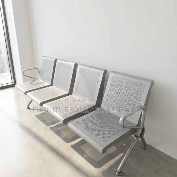 4-Seater Full Steel Office Reception Waiting Bench - thumbnail 3
