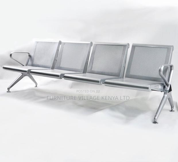 4-Seater Full Steel Office Reception Waiting Bench - thumbnail 4