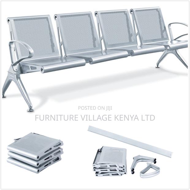 4-Seater Full Steel Office Reception Waiting Bench - thumbnail 6