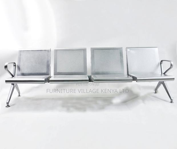 4-Seater Full Steel Office Reception Waiting Bench - thumbnail 7