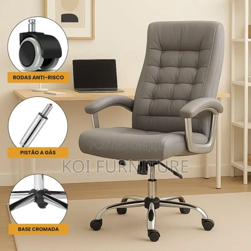 Office Chairs; High Back Executive Recliner Chair Made of Leather