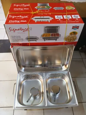 Signature-2 Stainless Steel Chafing Dish Dual Compartment.