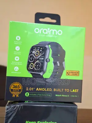 Oraimo Watch Nova 2 2.01" Amoled Ip68 Curved Touchscreen Smart Watch