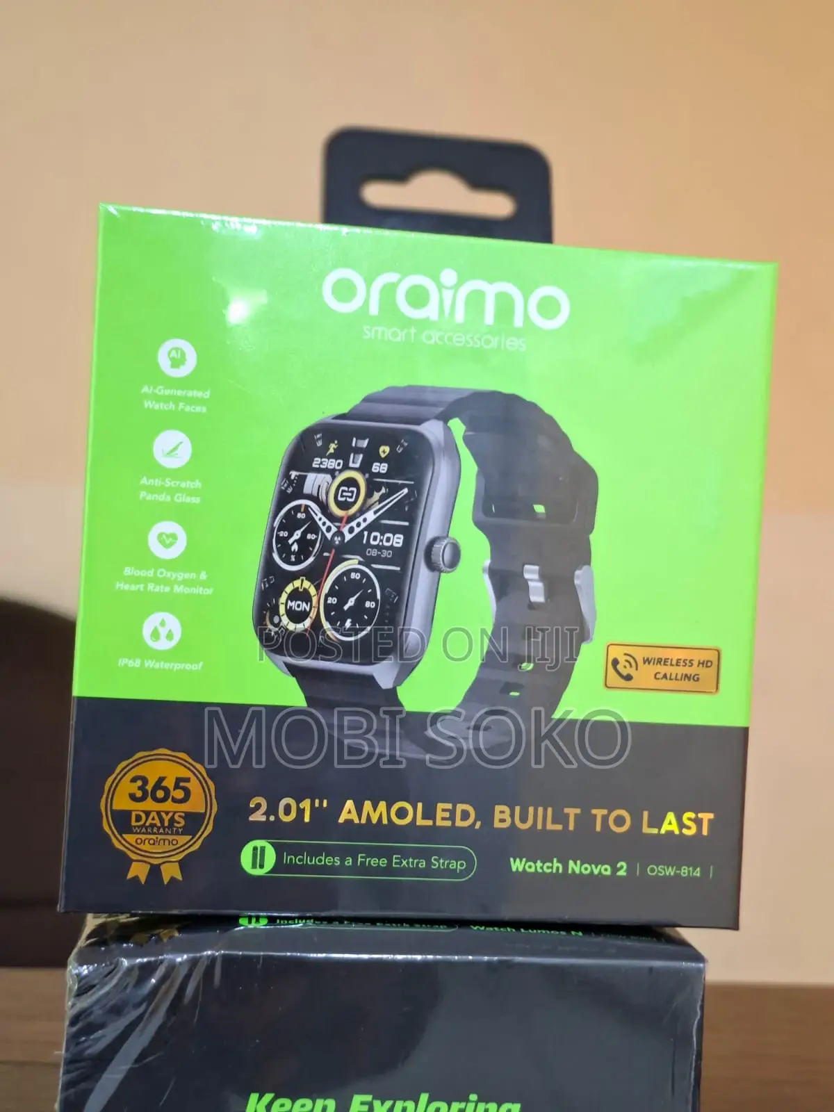 Oraimo Watch Nova 2 2.01" Amoled Ip68 Curved Touchscreen Smart Watch