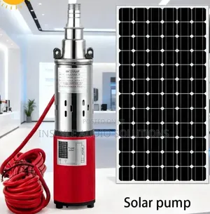 24v - 50 Meters Head Submersible Solar Pump With 450w Solar Panel