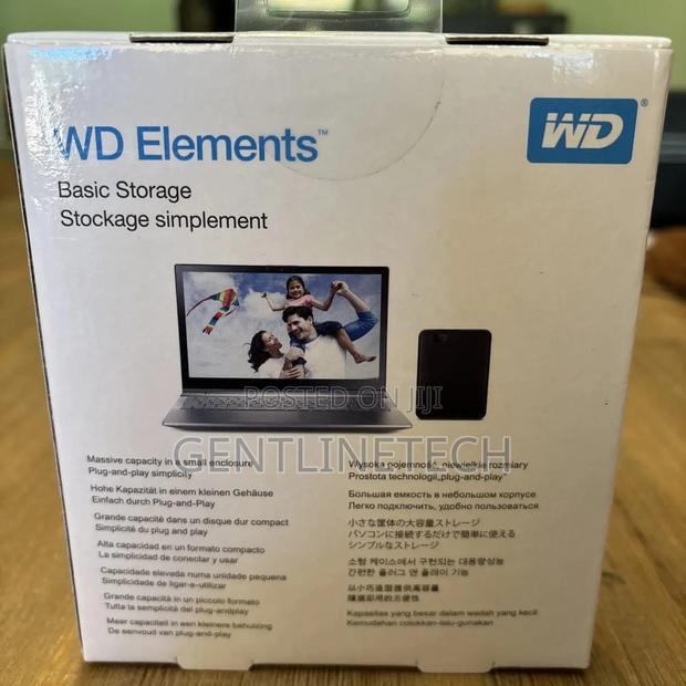 Wd 2tb Portable External HDD – Plug Play Storage