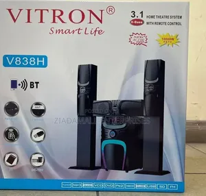 *Vitron V838 Woofer 3.1 Tall Boy Sleek Design With Modern Connectivity