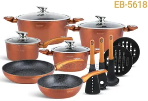 Edenberg 15pc Nonstick Cookware Set – Burnt Orange