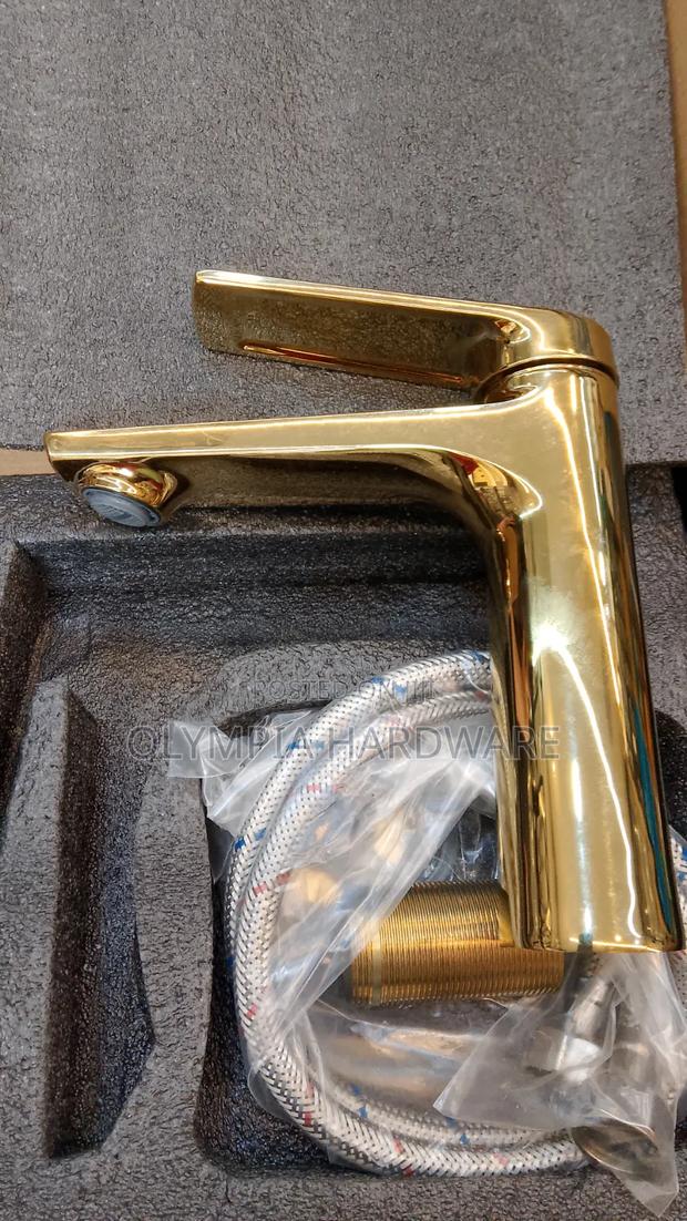Gold Basin Mixer Tap