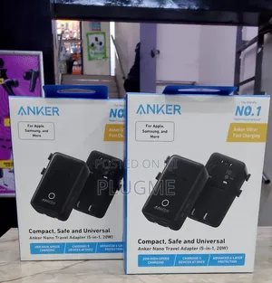 Anker Nano Travel Adapter (5-in-1, 20w) Universal Fast Charging Usb-C
