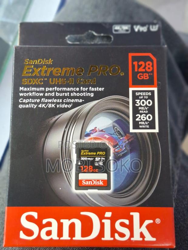 Sandisk 128gb Extreme Pro Uhs-I SDXC Memory Card