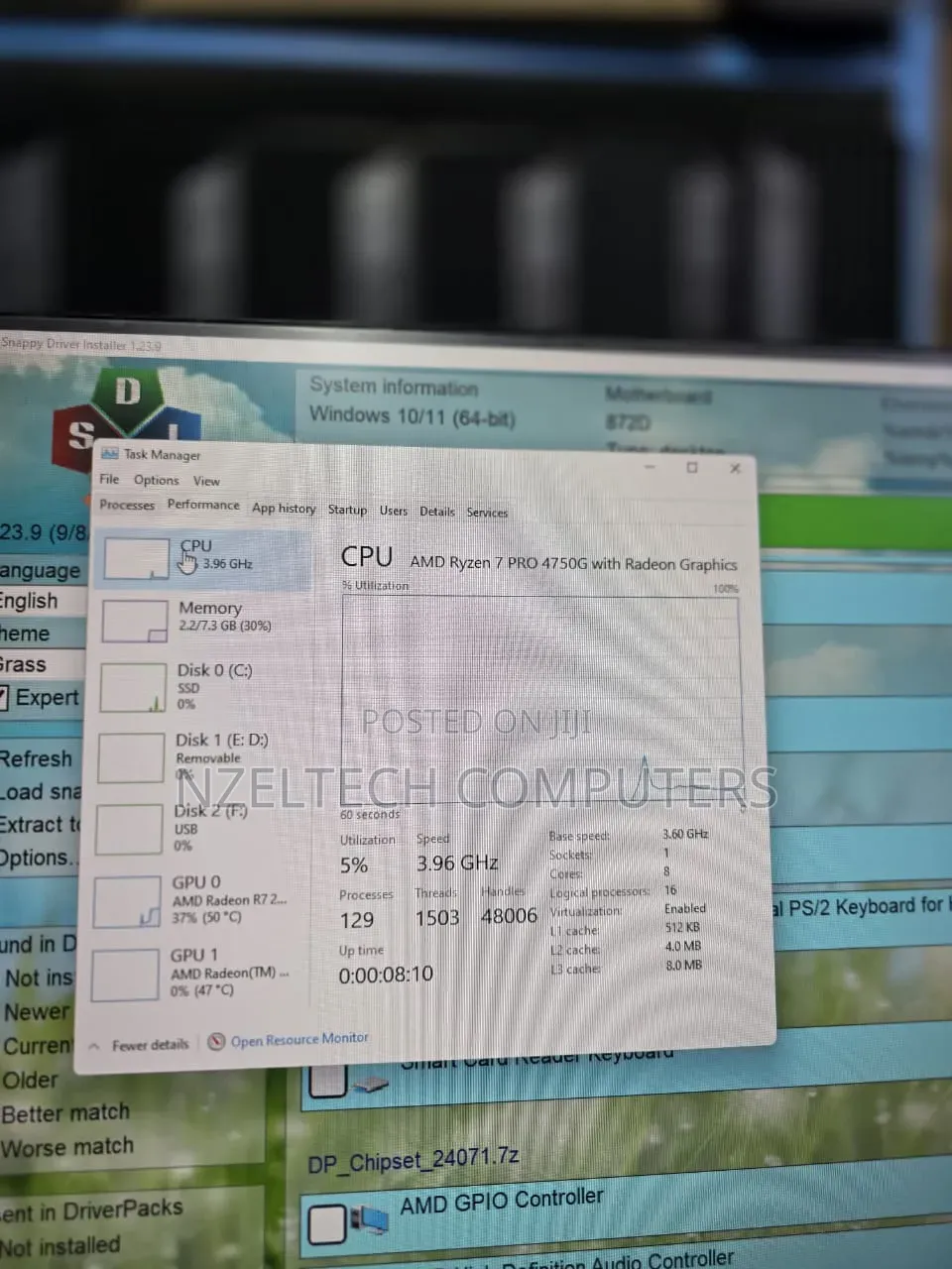 Desktop Computer HP 400 G7 8GB AMD Ryzen 7 SSD 256GB