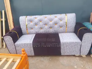 White and Dark Purple Sofa Seat