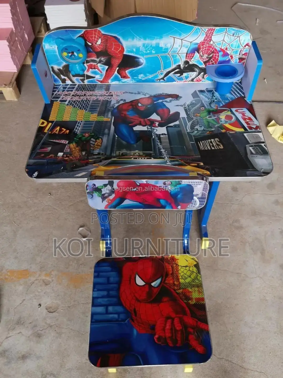 Kids Desks; Multi Colored Home Schooling Desk Chair Set