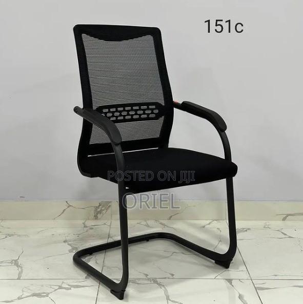 Office Seating Chair : Cushioned Mid-Back Fabric Workspace Chair - thumbnail 11