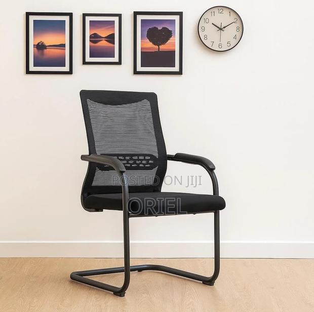Office Seating Chair : Cushioned Mid-Back Fabric Workspace Chair - thumbnail 12