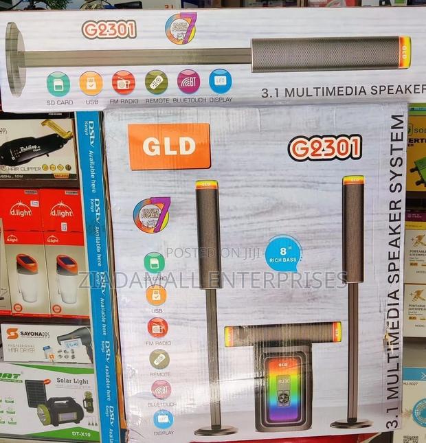 GLD Woofer 3.1 Tall Boy G2301 Sleek Tall Boy Design With Room-Filling