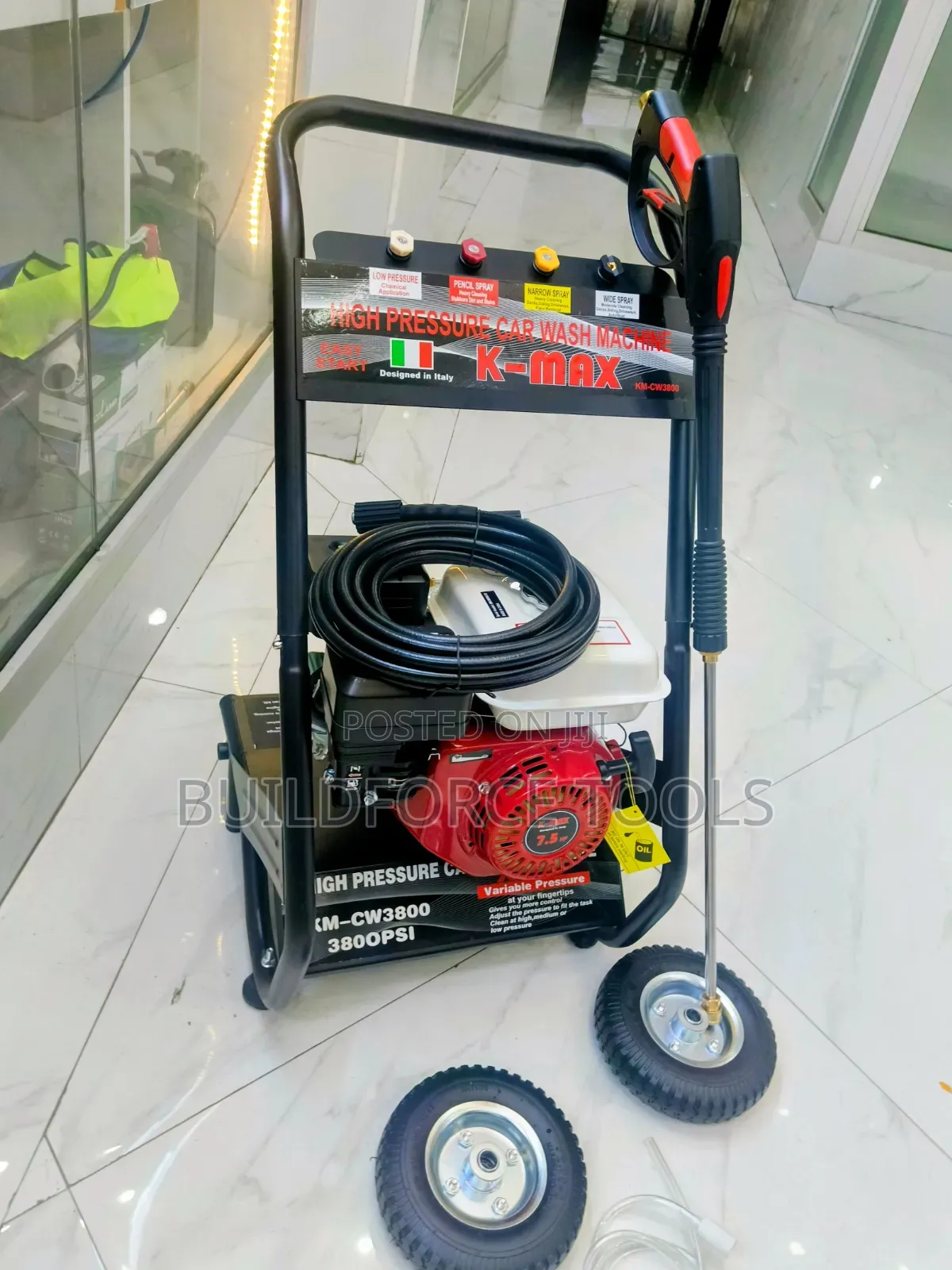 Kmax High Pressure Car Wash Machine With Engine 7.5 Hp