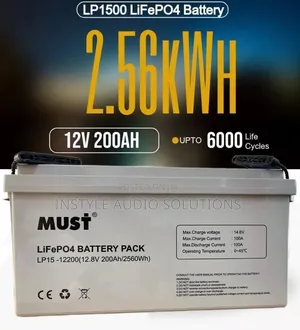 Must 12.8v - 200ah (2.56kwh) Lithium Ion Solar Battery