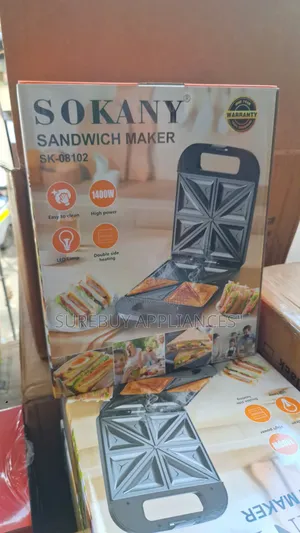Sokany 4 Slice Sandwich Toaster – Cool-Touch Handle