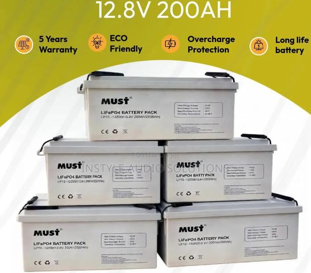 Must 12.8v - 200ah (2.56kwh) Lithium Ion Solar Battery