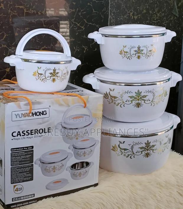 Casserole Premium White 4pcs Hotpot Set