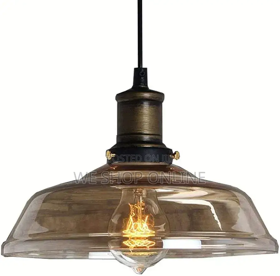 Amber Glass Pendant Light