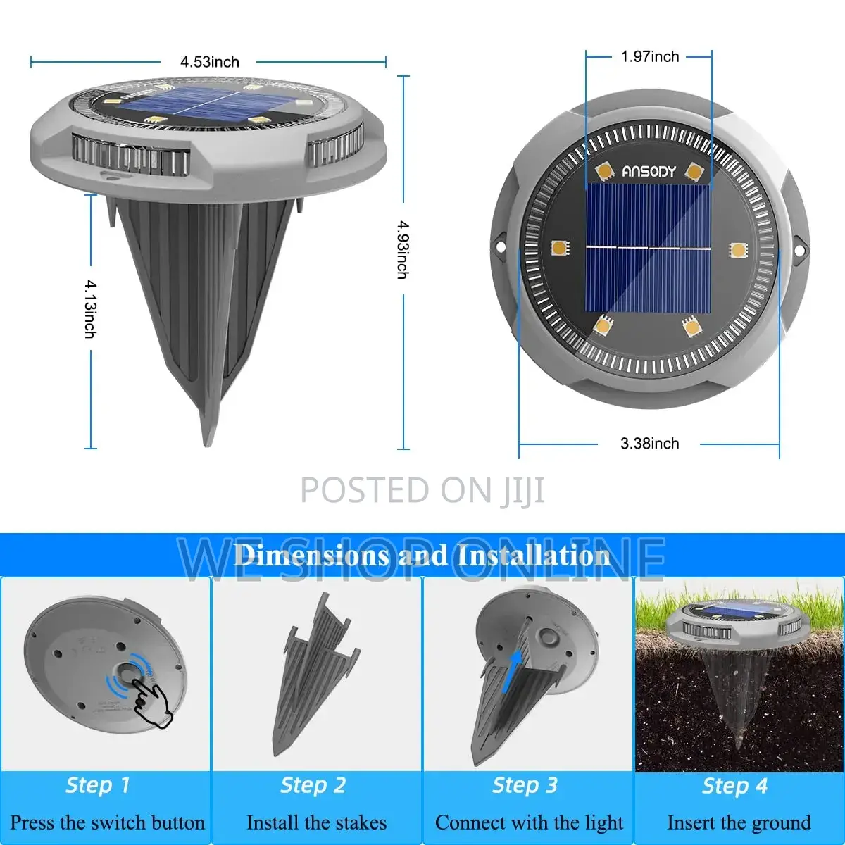 2w Solar Powered Ground Lights