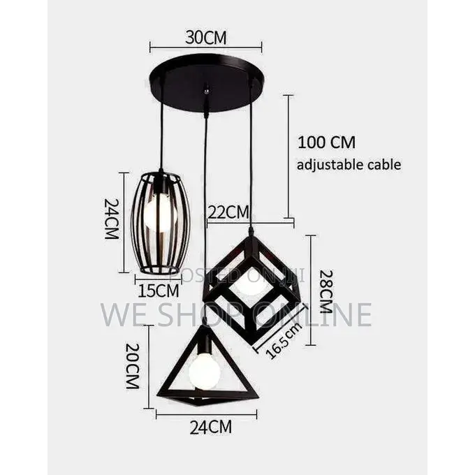 3-Head Modern Chandelier
