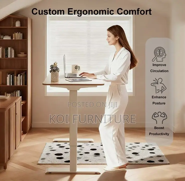 Office Desk; 1400mm Eletric Standing Adjustable Wellness Desk