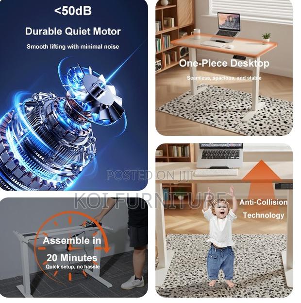 Office Desk; 1400mm Eletric Standing Adjustable Wellness Desk - thumbnail 4