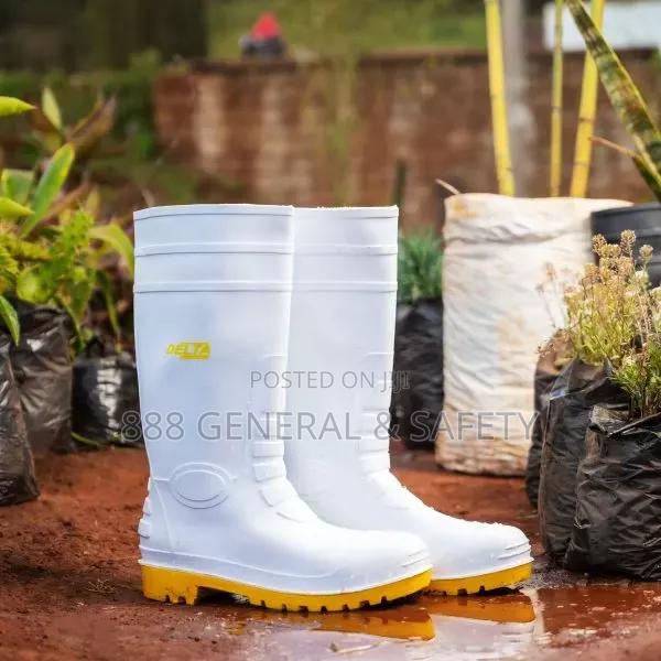 Gumboots White ( Delta Gumboots Steel Toe)