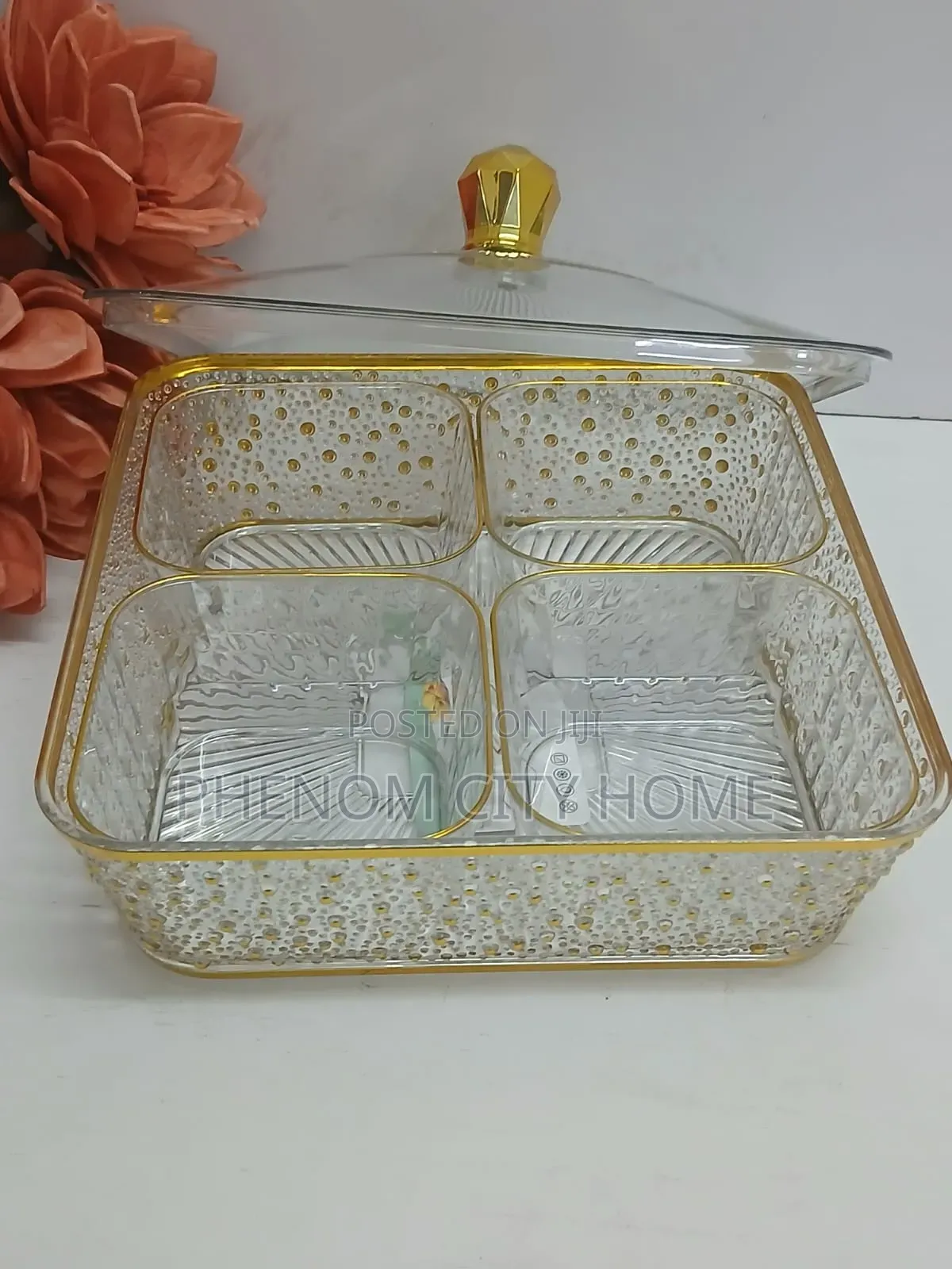 Acrylic Fruit Bowl With 4 Serving Bowls