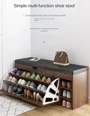 Modern Bucket Flip Shoe Cabinet With Seat Changing Stool Bench