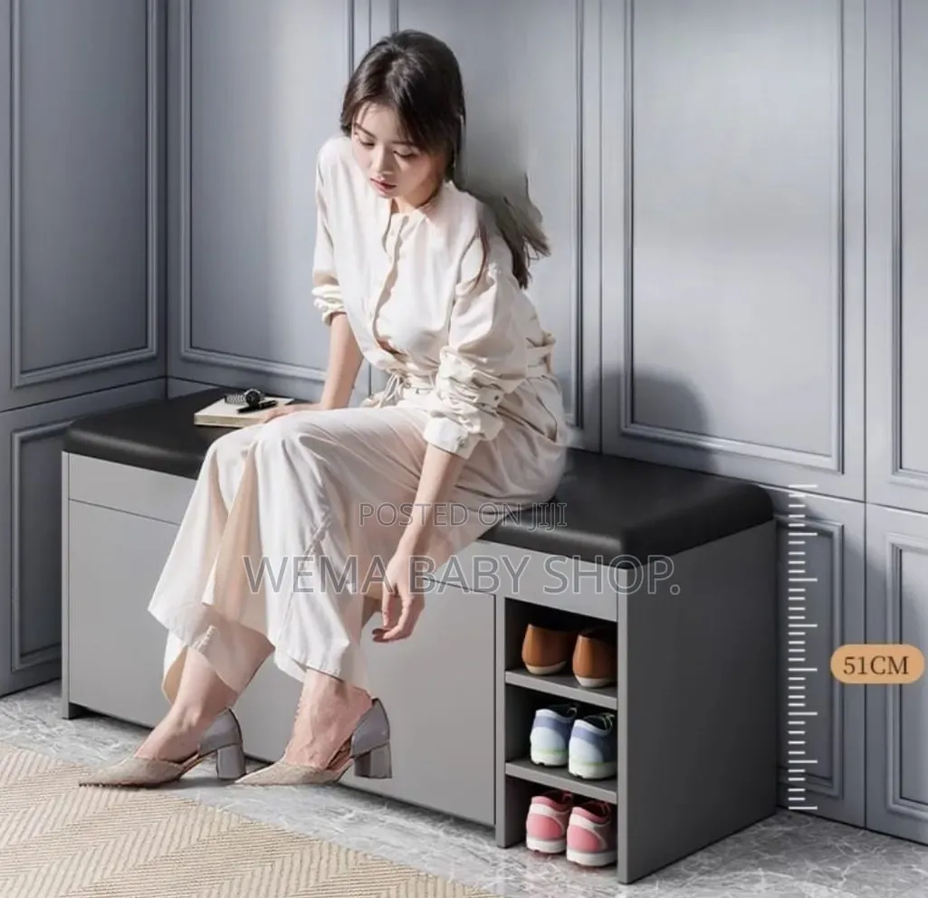 Modern Bucket Flip Shoe Cabinet With Seat Changing Stool Bench