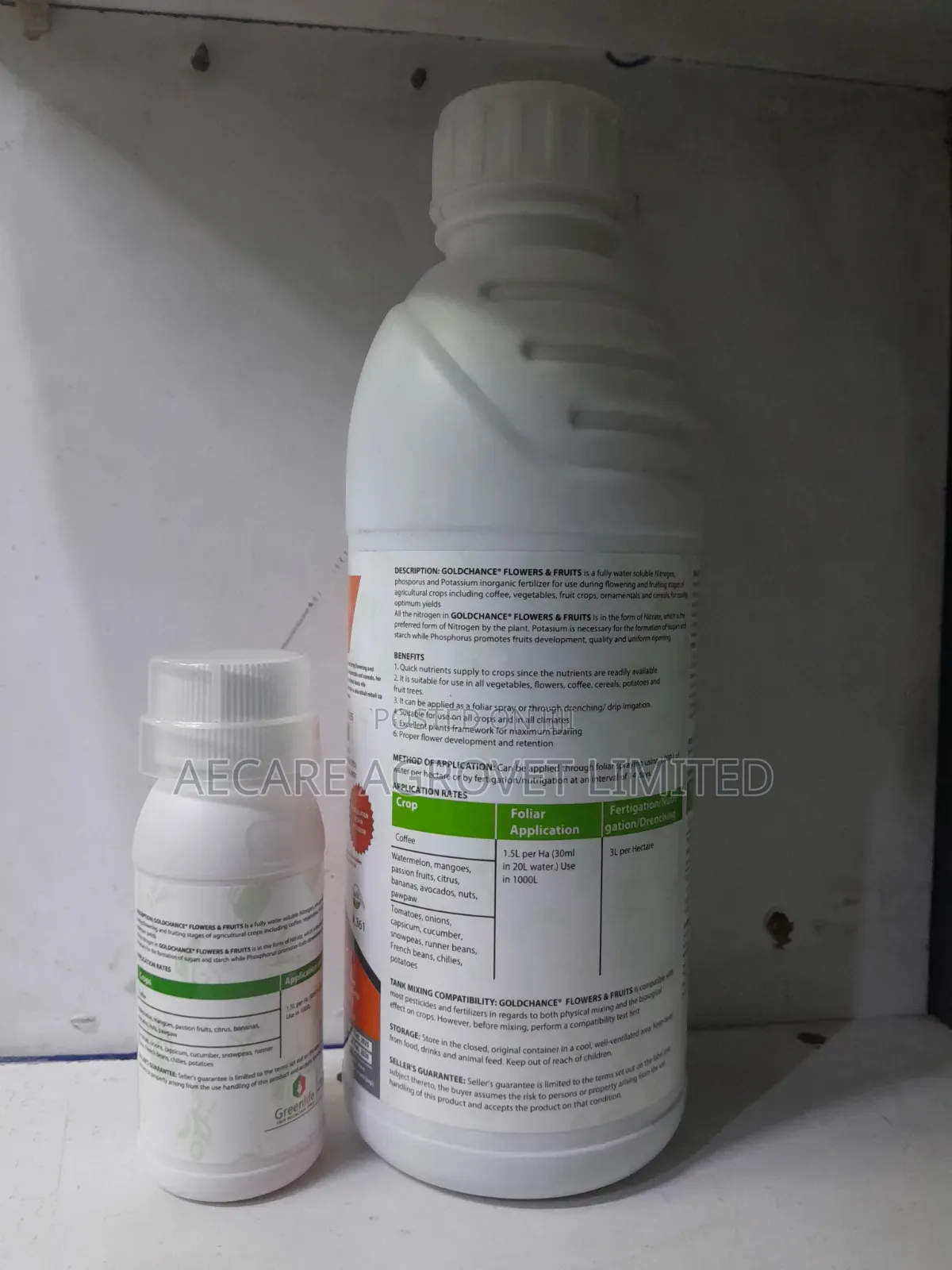 Goldchance Flower and Fruit NPK 10:10:50 Foliar Fertilizer 100ml, 1l