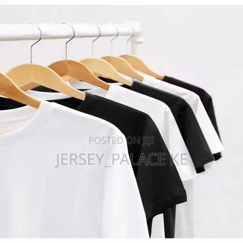 10 Pack Plain Round Neck T-Shirts – 100% Pure Cotton – Black White - thumbnail 3