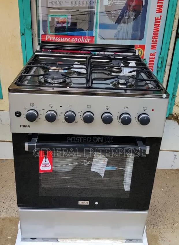 Mika 60/60 3+1electric Jet Valve Silver Standing Cooker