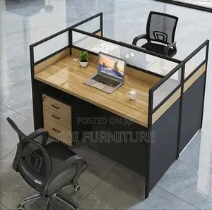Workstatons; Two Users MDF Executive Square Workstation Desk