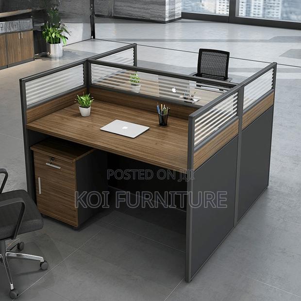 Workstatons; Two Users MDF Executive Square Workstation Desk - thumbnail 6