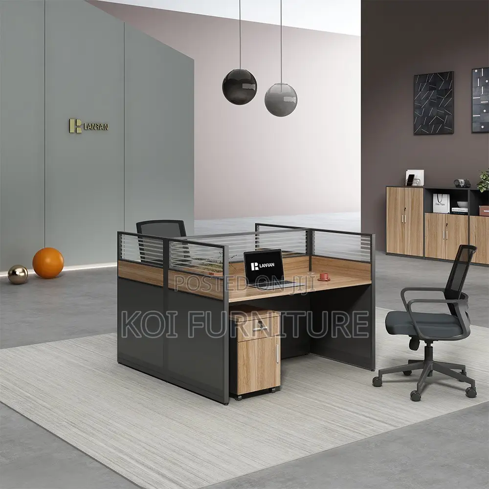 Workstatons; Two Users MDF Executive Square Workstation Desk