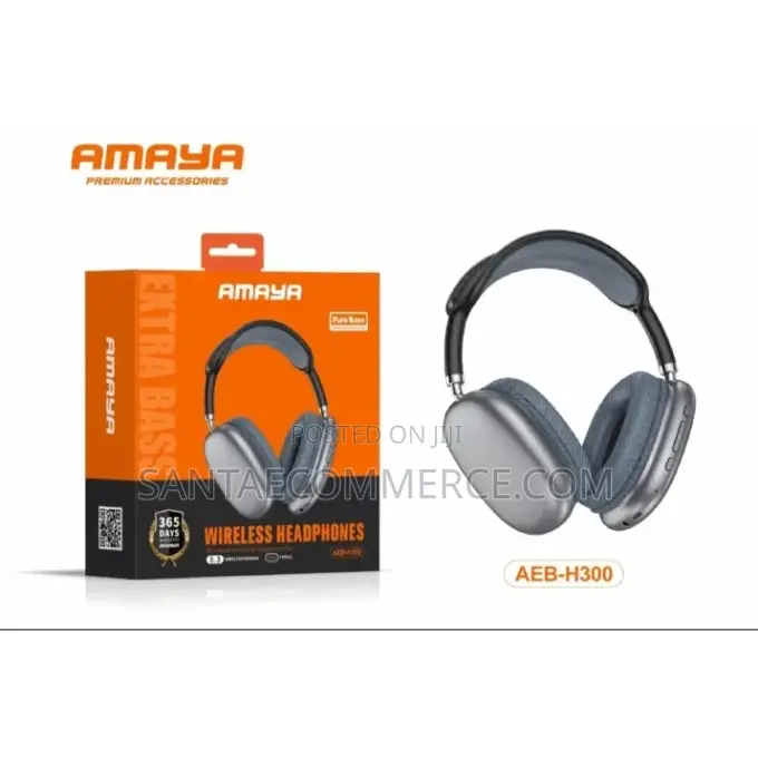 Amaya Aeb-h300 Purebass Wireless Over-ear Headphones – Bluetooth 5.3