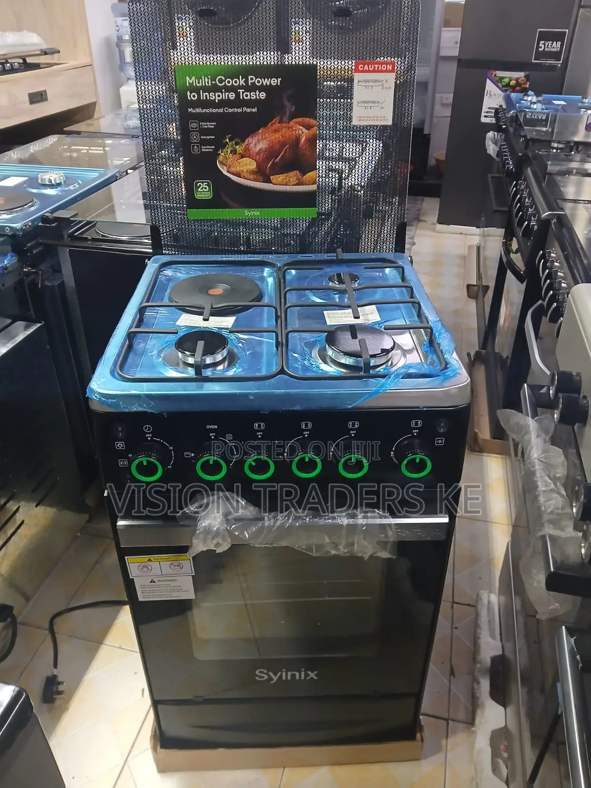 Syinix 50*55cm 3+1 Standing Cooker With Electric Oven Jet Valves