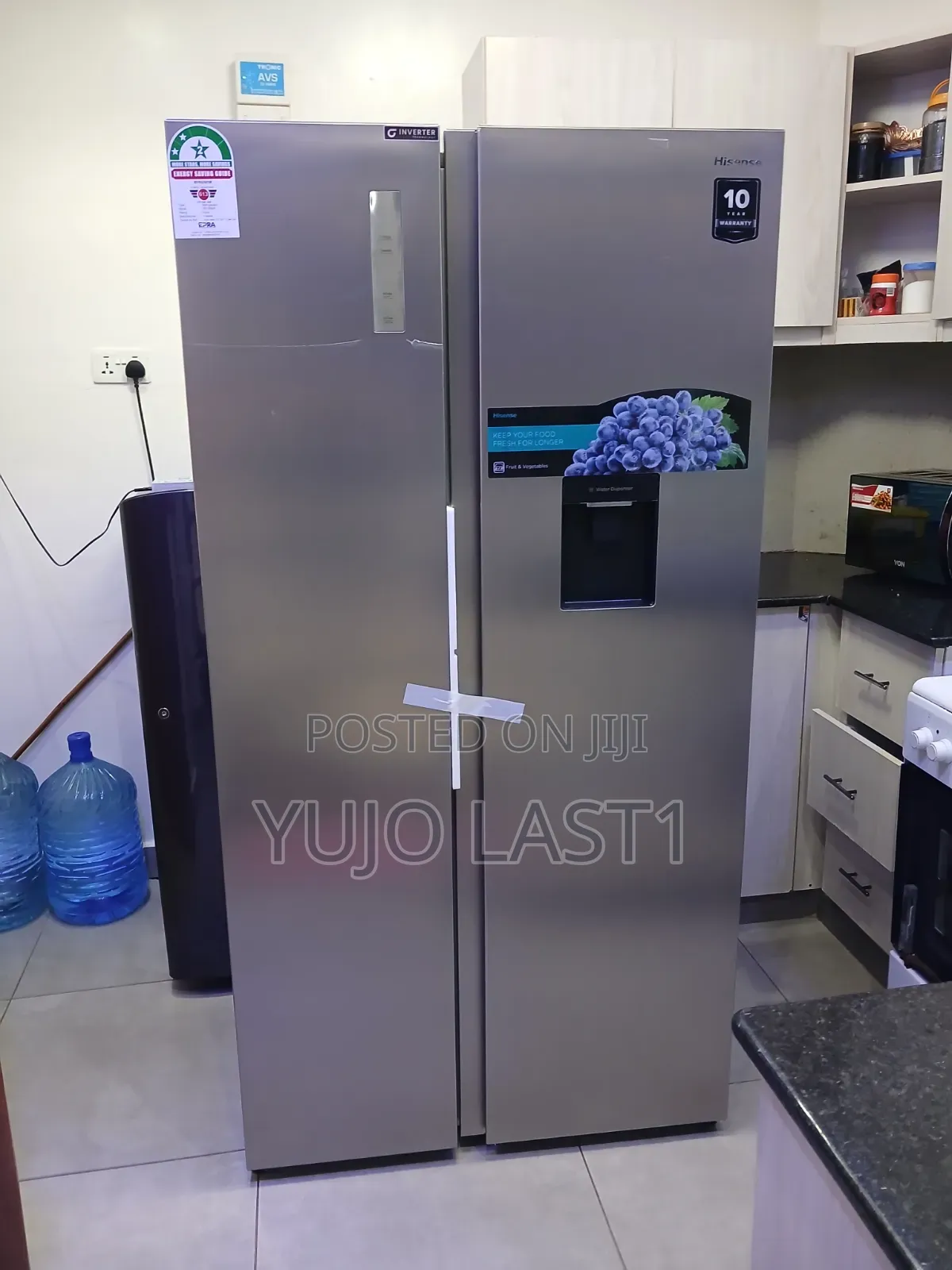 Hisense Ref558dr 541l Side by Side No Frost Fridge