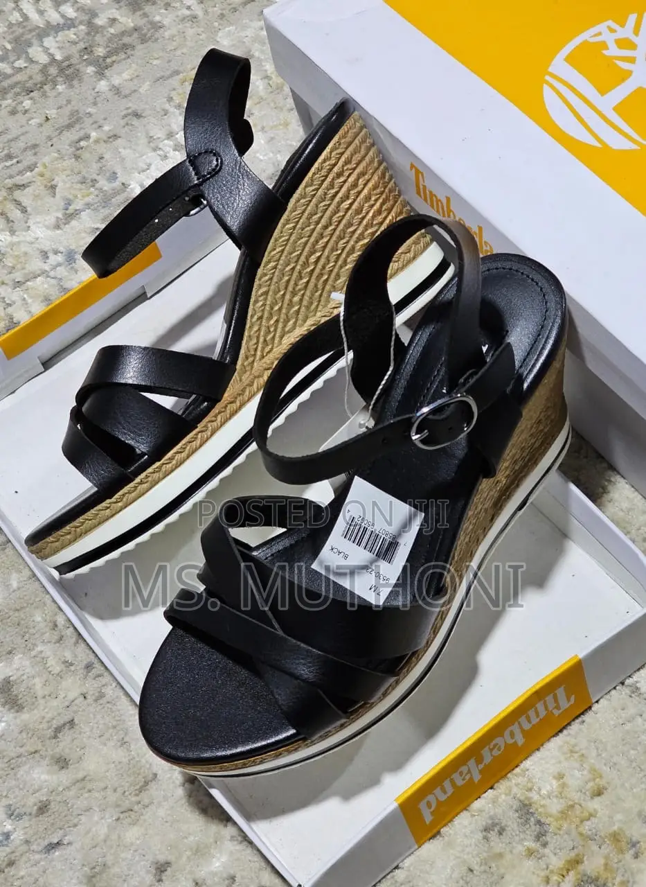 High Quality Leather Open Wedge ( Dune)*Size 37-42