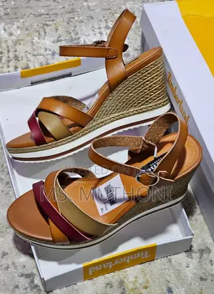 High Quality Leather Open Wedge ( Dune)*Size 37-42