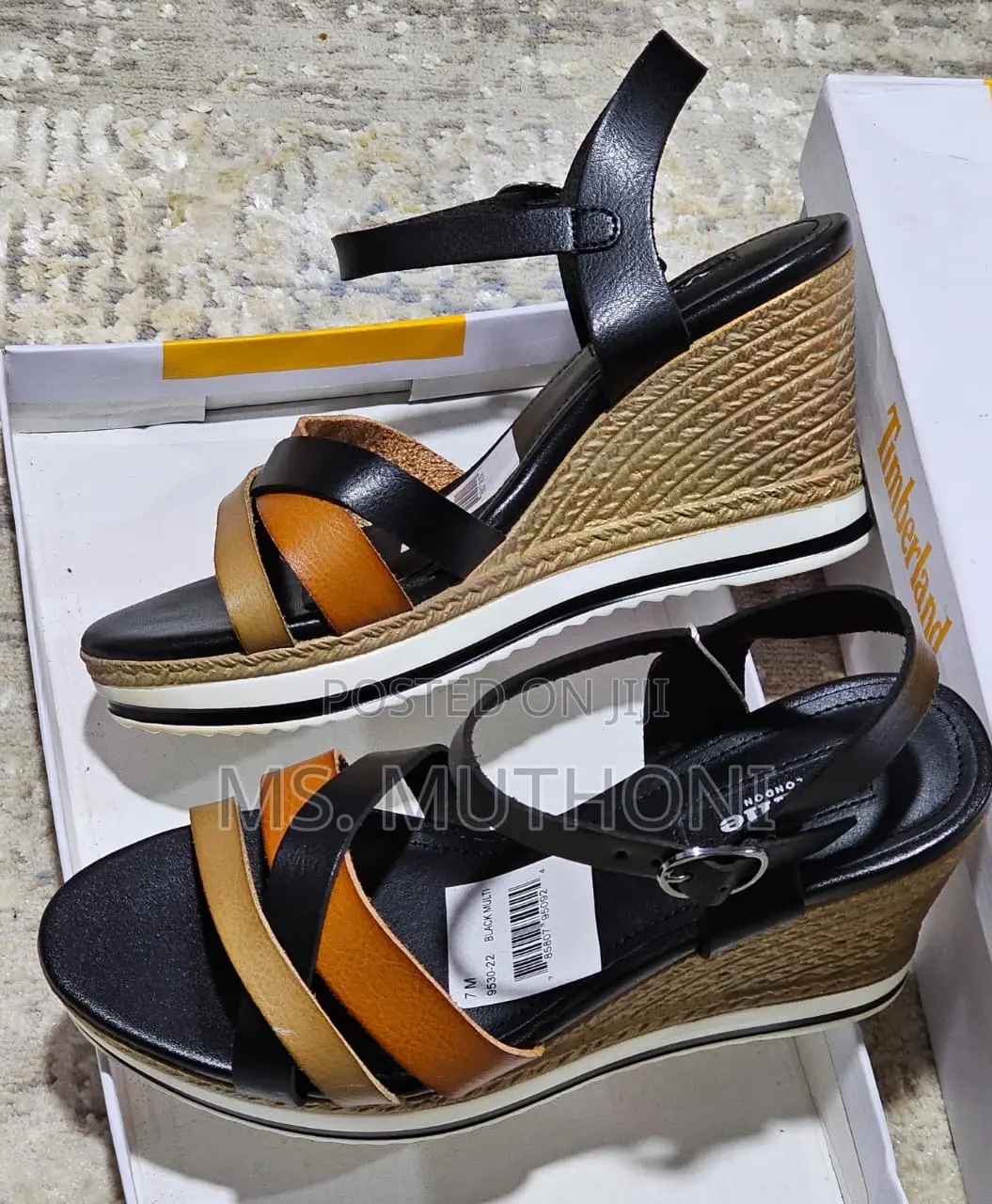 High Quality Leather Open Wedge ( Dune)*Size 37-42